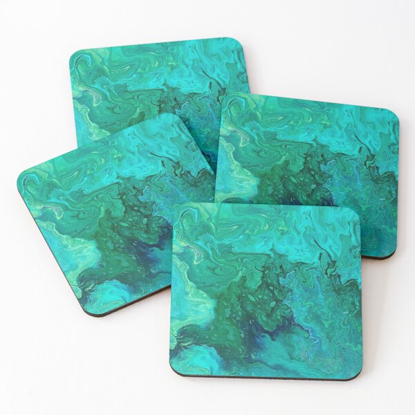 Item preview, Green Acrylic Pour Art  designed and sold by MrPanda12.