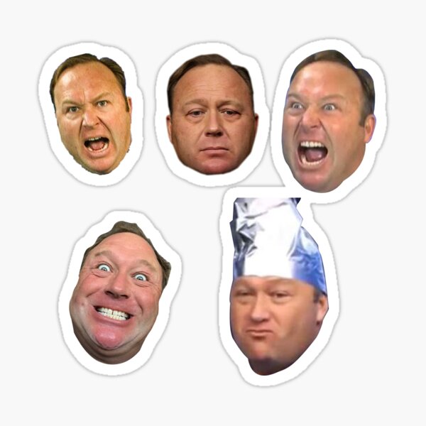 Alex Jones Head Pack (M or L) Sticker