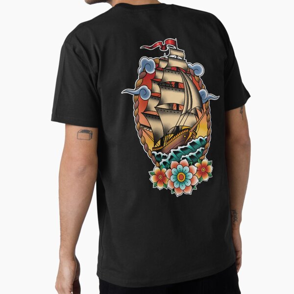 Item preview, Traditional Tattoo Sailing Ship, Clipper Ship Illustration designed and sold by SevenRelics.