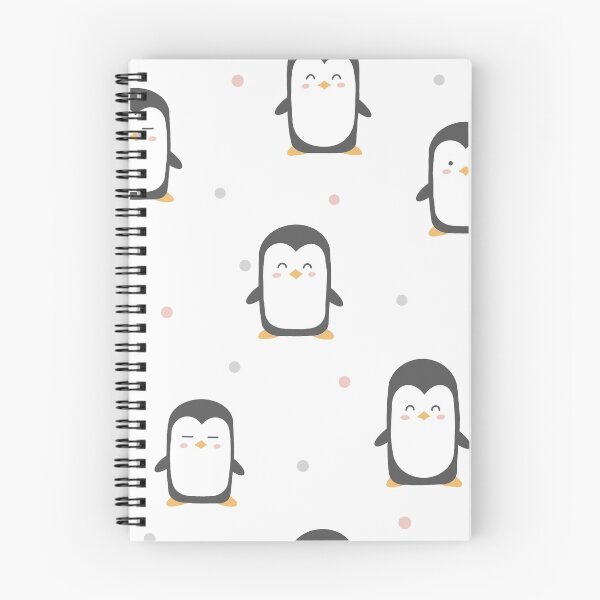 Item preview, Cartoon Penguin Pattern /w Pink & Gray Polka Dots designed and sold by MillerDesigns.