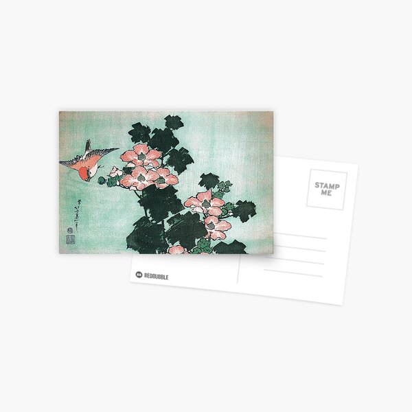 Item preview, Hollyhock and sparrow - Katsushika Hokusai designed and sold by playmap.