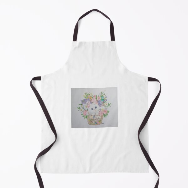Item preview, Cute Bunny Kitten in a Floral Basket designed and sold by Proudgrandma 148.