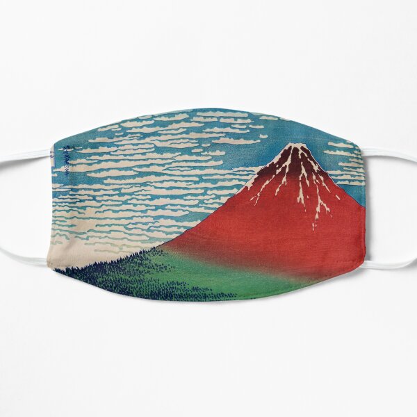 Fine Wind, Clear Morning by Katsushika Hokusai, meaning Shower below a summit Flat Mask