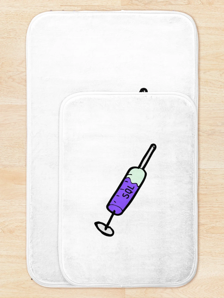 Thumbnail 5 of 6, Bath Mat, SQL Injection Neon designed and sold by Yekaior.