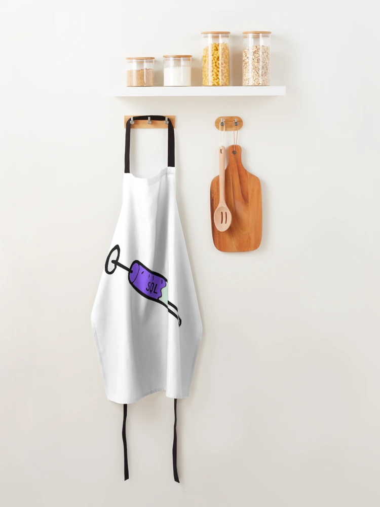 Thumbnail 4 of 6, Apron, SQL Injection Neon designed and sold by Yekaior.