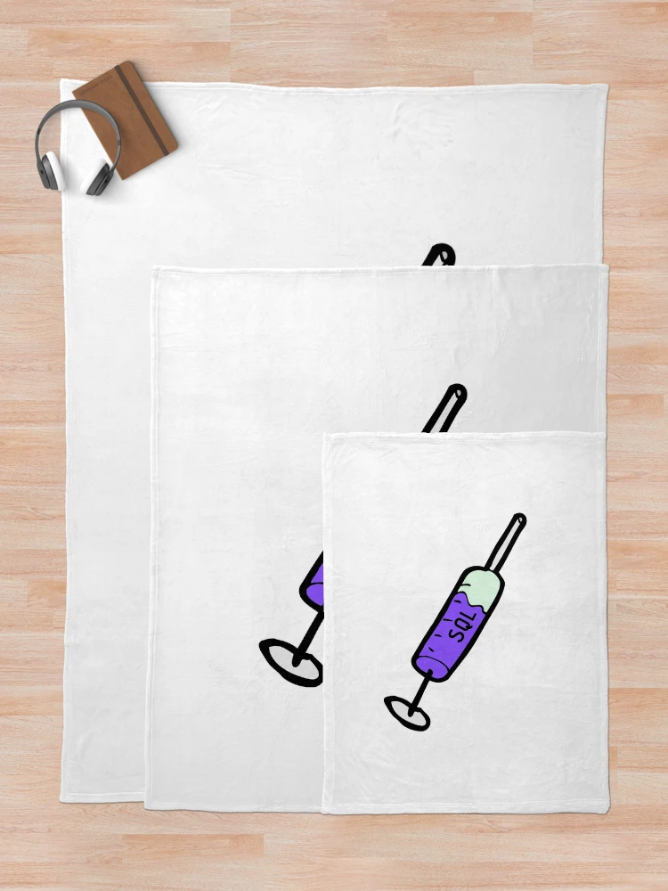 Thumbnail 5 of 6, Throw Blanket, SQL Injection Neon designed and sold by Yekaior.