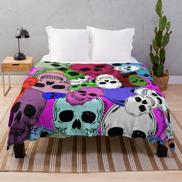 Item preview, Smiling Colorful Skulls Pattern designed and sold by rodmendonca.