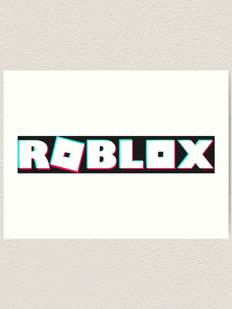 Roblox Tiktok 3d Style Logo Art Print By Stinkpad Redbubble - roblox 3d
