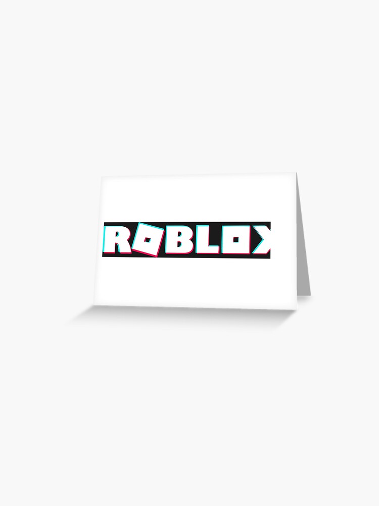 Roblox Tiktok 3d Style Logo Greeting Card By Stinkpad Redbubble - roblox 3d logo