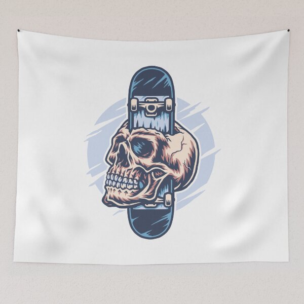 Item preview, Skateboarder Skull designed and sold by eDigi-Arts.