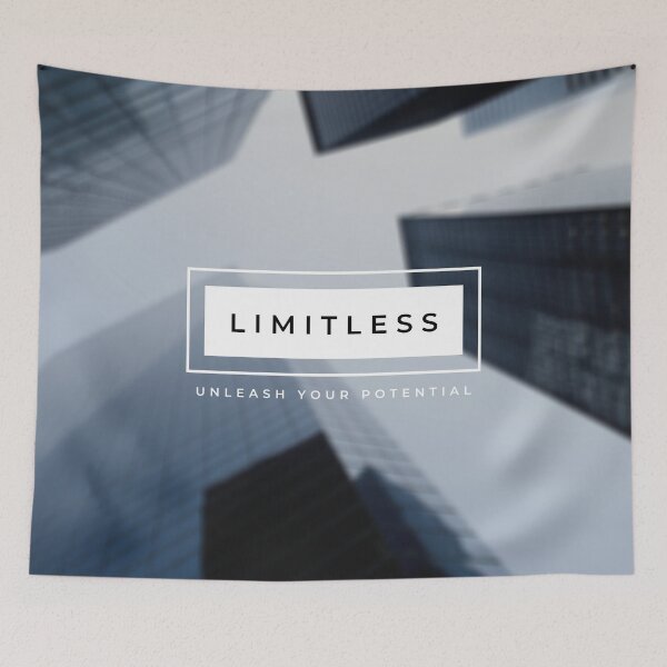 Item preview, Limitless - Unleash Your Potential (Faded City White Text Box Version) designed and sold by skykarrot.