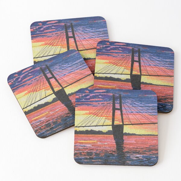 Item preview, Quincy Bridge Colorful Sunset designed and sold by Amelia Dean.