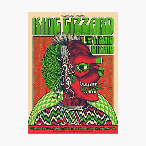 king gizzard and the lizard wizard tour poster Photographic Print
