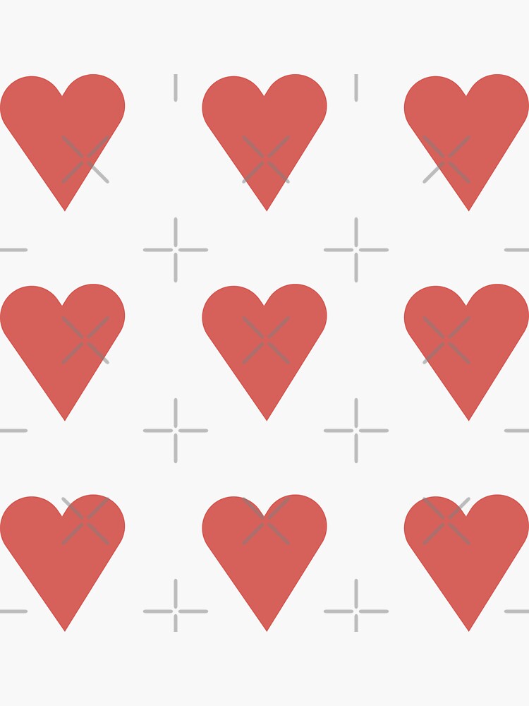 "Red Hearts Sticker Pack" Sticker for Sale by Lightfield Redbubble