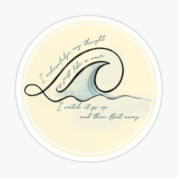 Calming Anxiety Wave drawing  Sticker for Sale by Jodiecreates  Redbubble