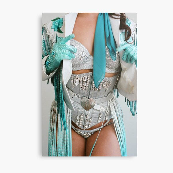 Rhinestone Corset Metal Print