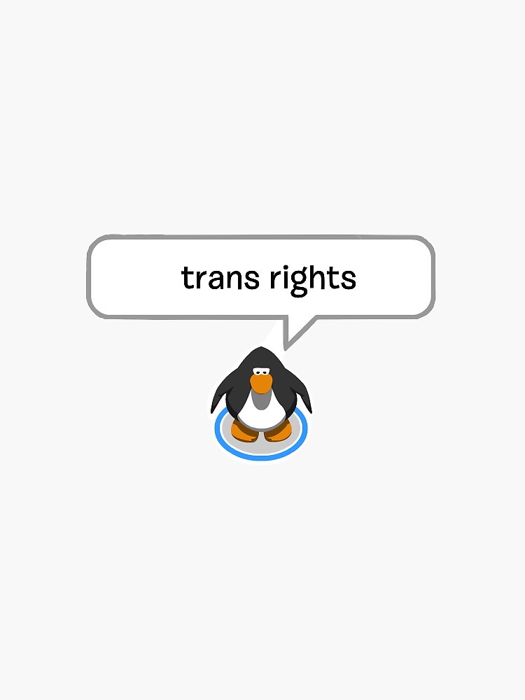 Thumbnail 3 of 3, Sticker, Trans Rights Penguin designed and sold by MoogMachineMaze.