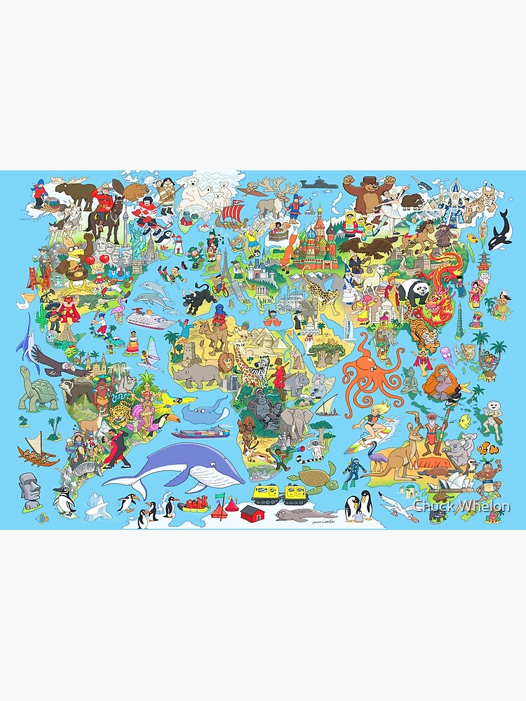 Cartoon World Map by MrChuckles
