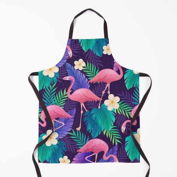 Item preview, flamingo illustration with leaves designed and sold by goadesignok.