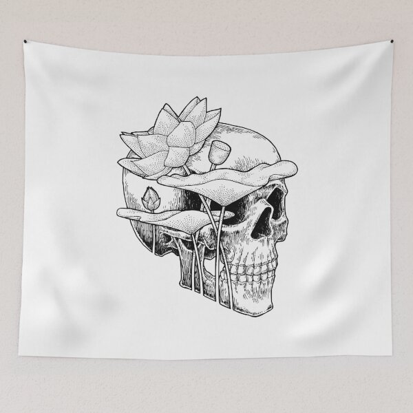 Item preview, Lotus Water Lily Skull - Perspective designed and sold by eDigi-Arts.