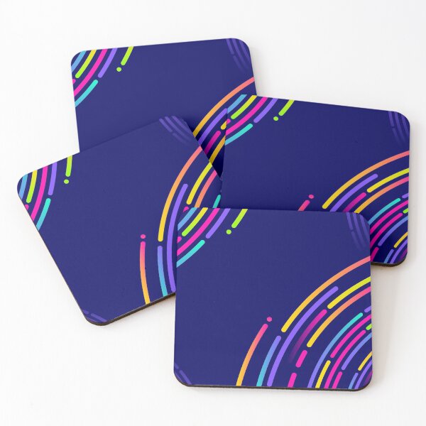 Colorful Circles Coasters (Set of 4)