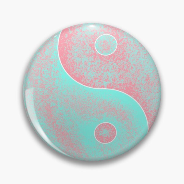 Item preview, Pink and Blue Spotted Yin Yang designed and sold by ShortStickers.