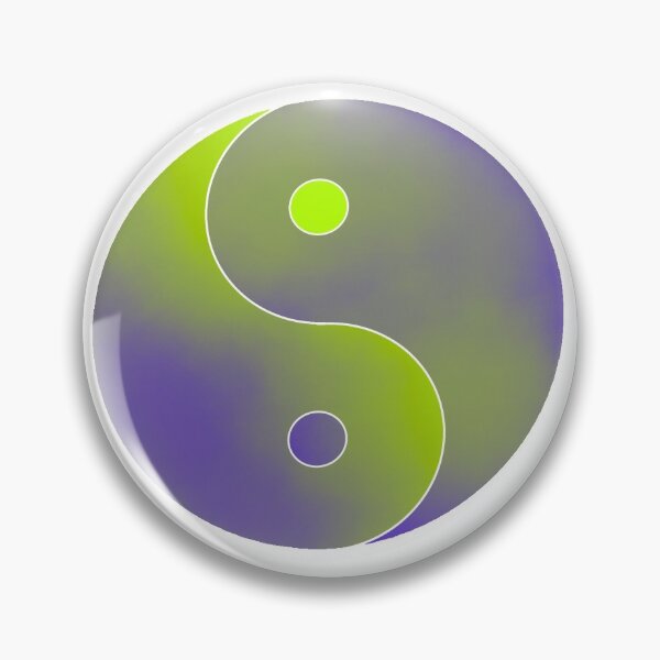 Item preview, Yin y Yang del color del agua verde y púrpura designed and sold by ShortStickers.