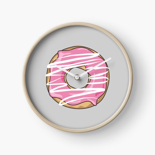 Pink Drizzle Donut Clock