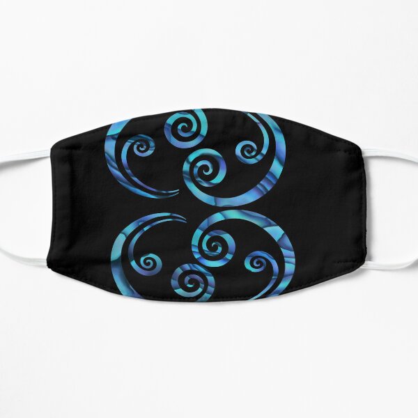 Double koru paua Flat Mask