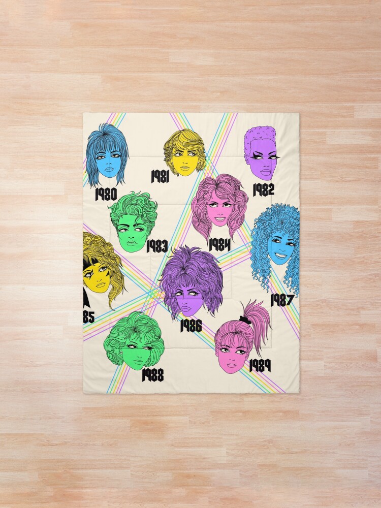 Alternate view of 1980s Hairstyles Comforter