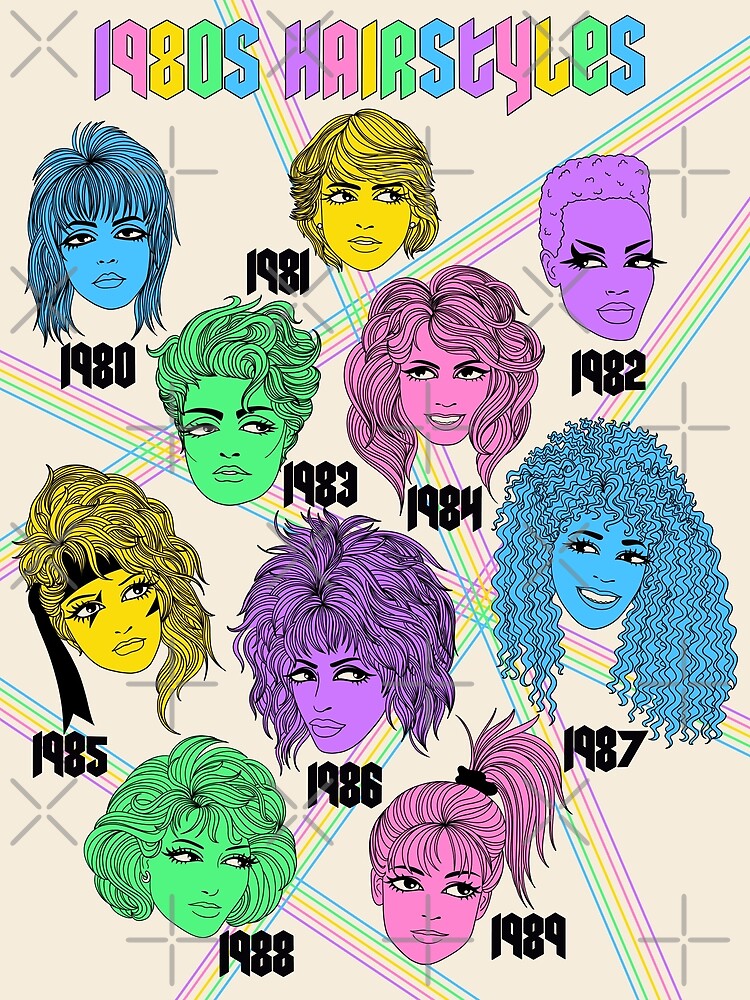 1980s Hairstyles | Greeting Card