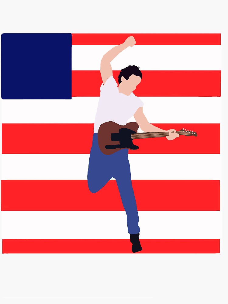 "Bruce Springsteen Born To Run Album Cover Sticker" Sticker For Sale By ...