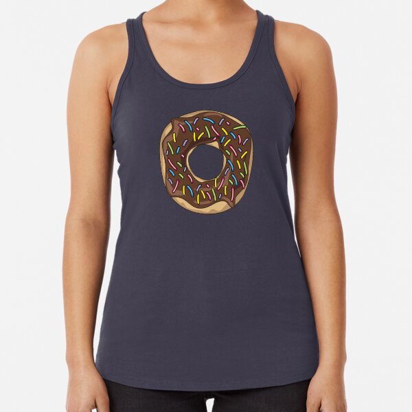 Chocolate Sprinkles Donut Racerback Tank Top
