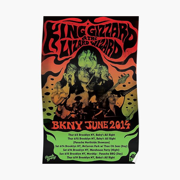 king gizzard and the lizard wizard tour poster Poster
