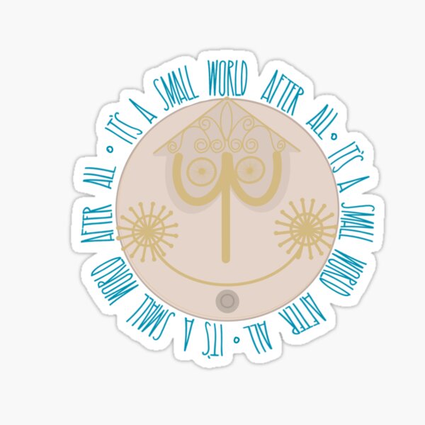 It S A Small World Clock Sticker By Amberrlynn Art Redbubble