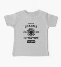 Dharma Initiative athletic department (Black ver.) Baby Tee