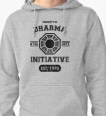 Dharma Initiative athletic department (Black ver.) Pullover Hoodie
