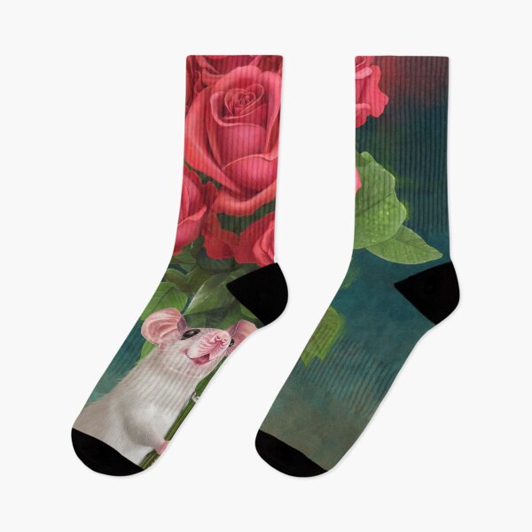 Item preview, Happy Rat 03, Holding Roses. designed and sold by tutuart.