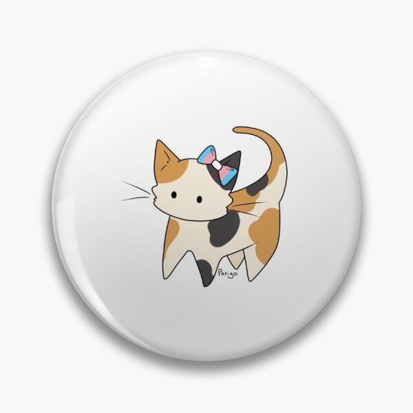 Item preview, Trans Pride Calico Kitty Ear Bow designed and sold by ParigoArts.