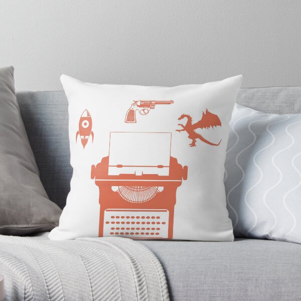 A Writer's Realm Throw Pillow
