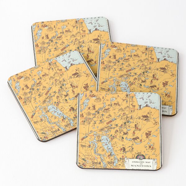 Item preview, 1929 Vintage Map of Manitoba designed and sold by Gin  Neko.
