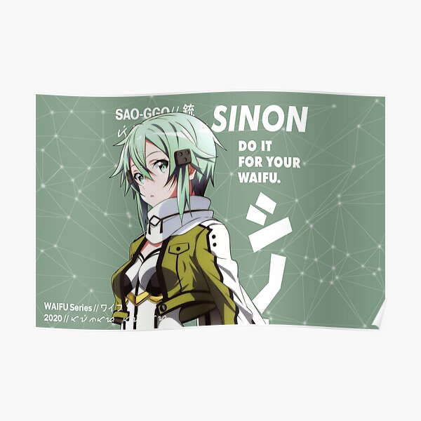Poster Sword Art Online 1 2 Kazuto SAO Sinon Asuna Boy Room Print 510 