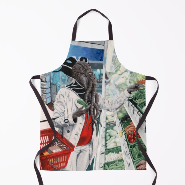 Item preview, Mind Flayer Grocery Shopping Fantasy Art designed and sold by HelmsArt.