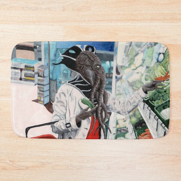 Item preview, Mind Flayer Grocery Shopping Fantasy Art designed and sold by HelmsArt.