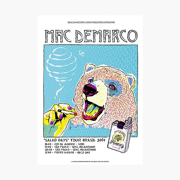Mac Demarco tour Poster Photographic Print