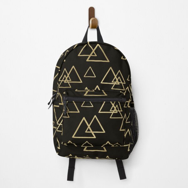 Item preview, Gold foil triangles on black designed and sold by NewBranchStudio.