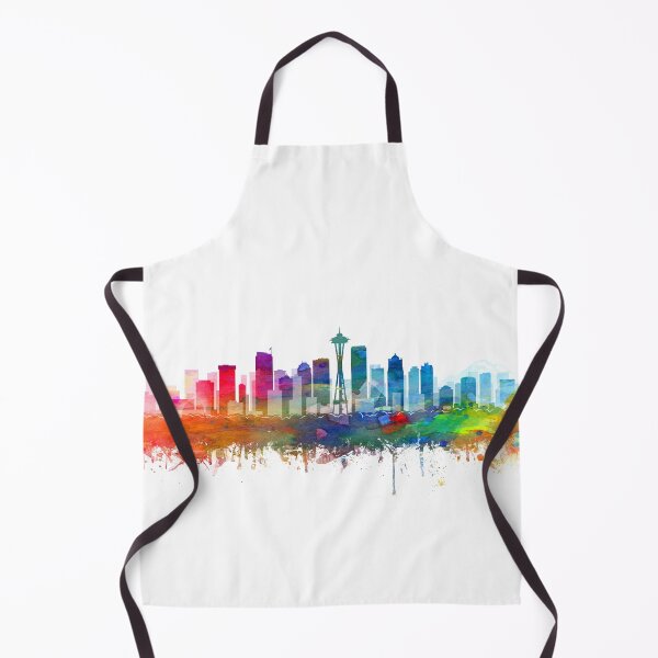 Item preview, Seattle Skyline Watercolor by Zouzounio Art designed and sold by zouzounioart.