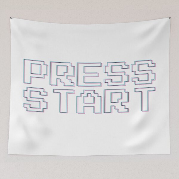 Item preview, PRESS START Gamer Glitch Drawing  designed and sold by lovebubbles5.