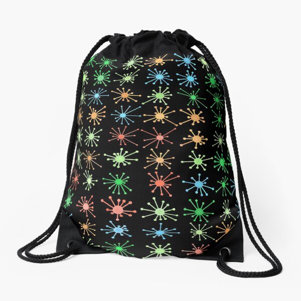 Obtuse Washing Machine (greens, oranges and blues) Drawstring Bag