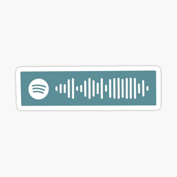 sing to me instead ben spotify code light blue turqoise Sticker